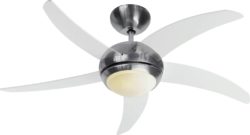 Collection Manhattan Ceiling Fan - Satin Nickel.